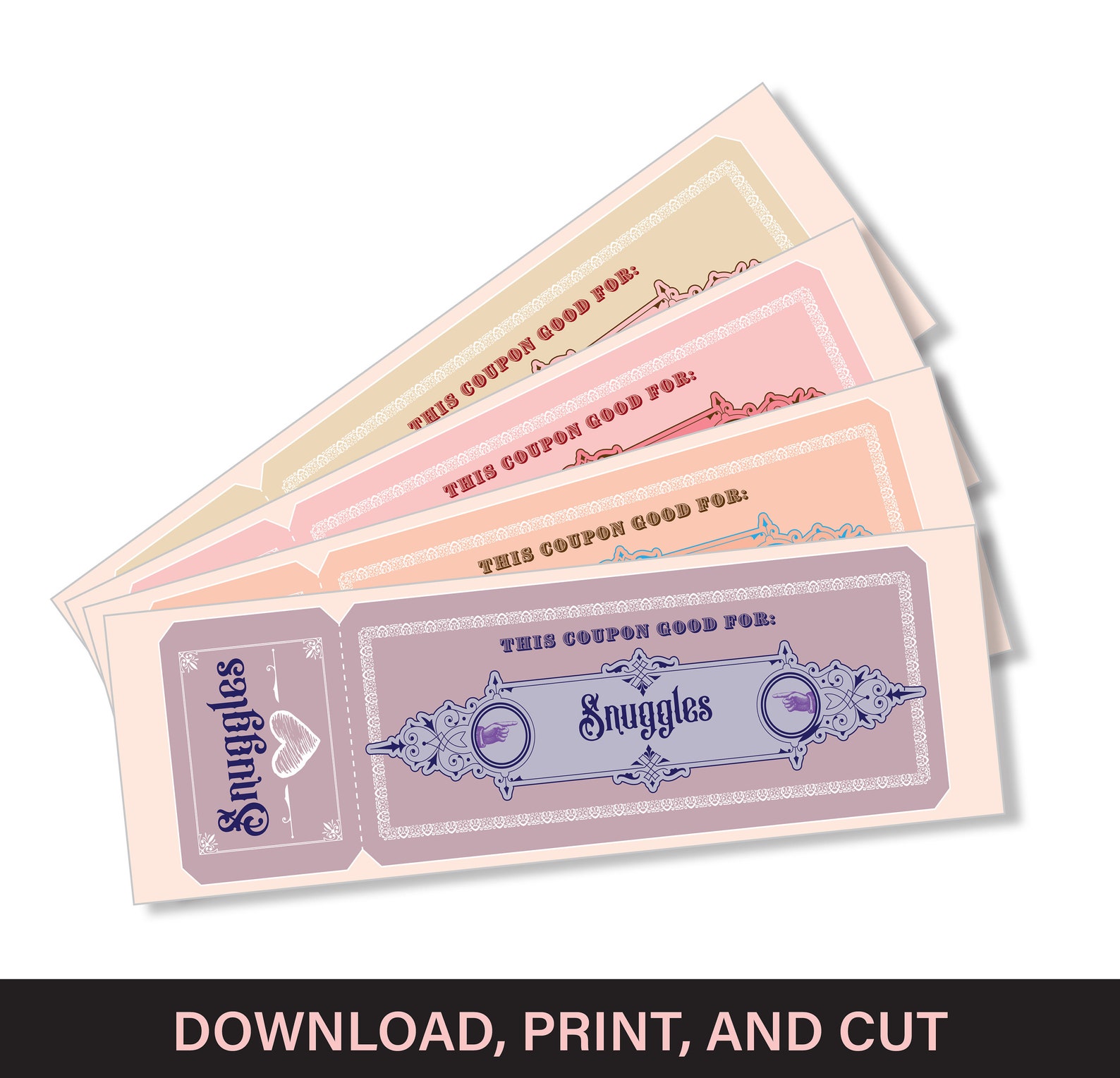 Vintage Love Coupons Printable PDF: These Coupons Provide All the ...
