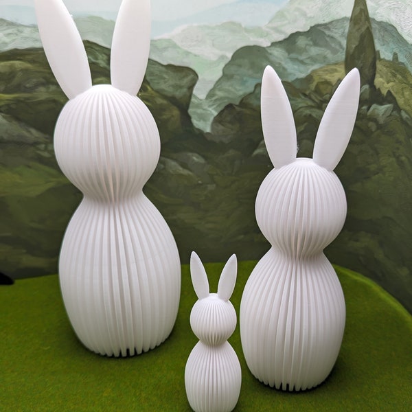 Moderne Osterhasen Deko 3d Druck in Wunschfarbe, Osterdeko Matte Farben, Dekoration, Ostern