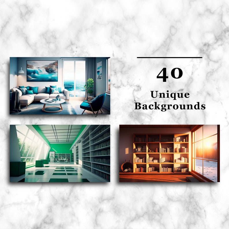 Zoom Backgrounds 40 Virtual Meeting Backdrops BUNDLE Modern Etsy