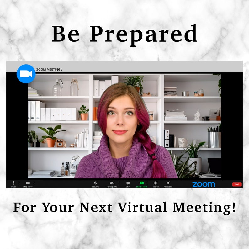 Zoom Background 40 Virtual Meeting Backdrops BUNDLE Modern Shelving