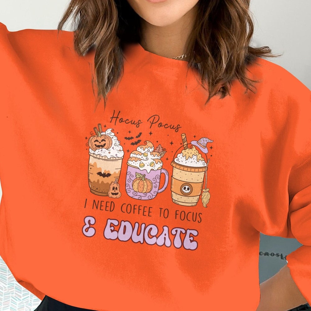Teacher Halloween Sweatshirt Halloween Boo Girly Halloween Sweatshirt Halloween Snoopy Pastel Halloween Hocus Pocus Shirt Teacher Gift Teach Onlytee