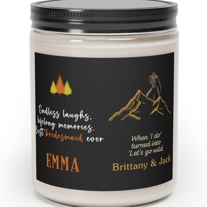 Black bridesmaid candle Bridesmaid candle bridesmaid proposal candle bridesmaid propsal candle bridesmaid candle favors Bridesmaid Gifts