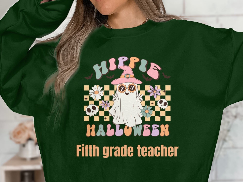 Halloween Boo Fifth Grade Teacher Shirt Halloween Snoopy 5Th Grade Sweatshirt Halloween Sweatshirt Plus Size Pastel Halloween Hocus Pocus Fashion24Hs