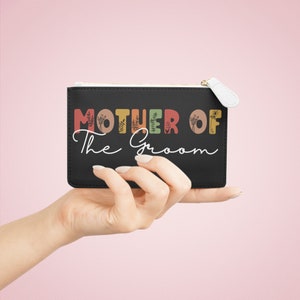 Mother of the groom gift from bride Cosmetic Bag, parents of the bride gift Personalized Makeup Bag, Mother of the bride Gift, Make up Bag