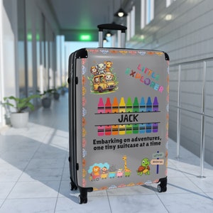 Personalized kids rolling luggage Animal suitcase carry on luggage with wheels for kids Name personalized kids luggage children&#39;s suitcase