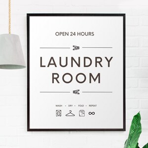 Laundry room sign digital print, laundry room wall art, laundry room wall decor, Simple home wall art
