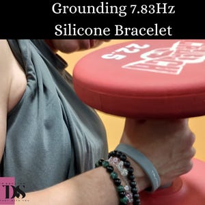 Grounding Silicone Wristband, 7.83Hz Passive Energy Bracelet, Girly Stress Relief Schumann Resonance Hand Band, Inflammation Relief Wearable