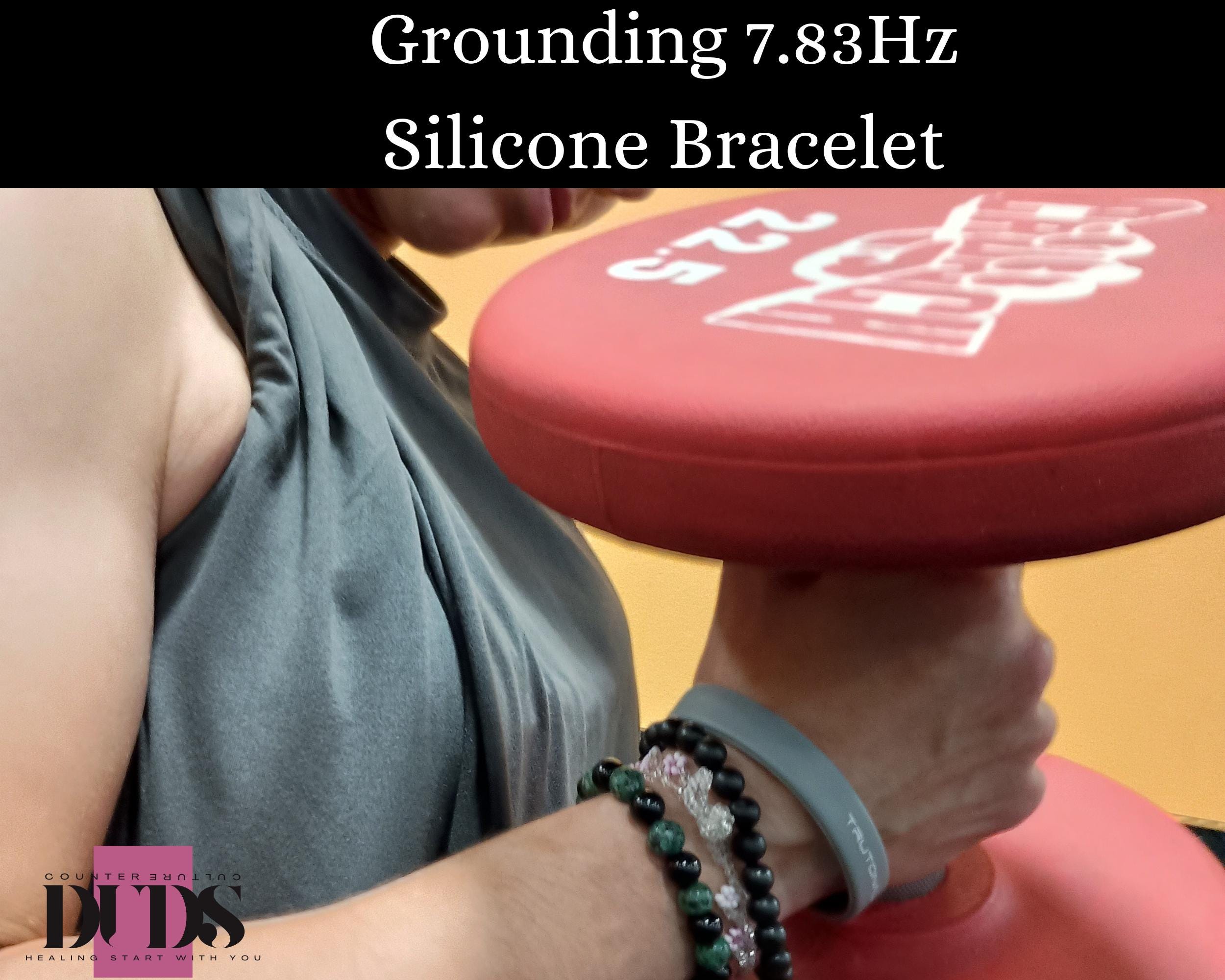 Grounding Silicone Wristband, 7.83Hz Passive Energy Bracelet, Girly Stress Relief Schumann Resonance Hand Band, Inflammation Relief Wearable