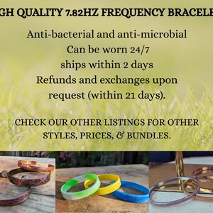 7.83Hz Women Grounding Bracelet, Schumann Resonance Imprinted Bangle, Stress Relief Stainless Steel Band, Anti Inflammation Jewelry image 9