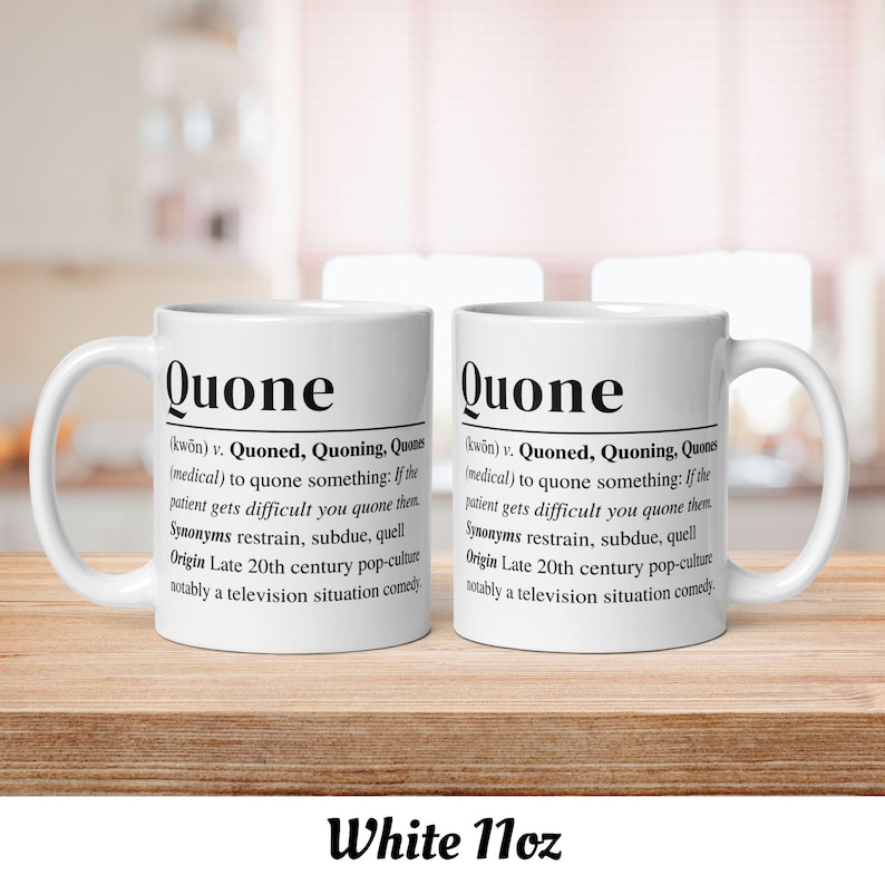 Quone Quone Definition Seinfeld Mug, Funny 90s TV Sitcom Quote Coffee Cup ...