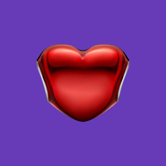 Pandora : Metallic Red Heart Charm