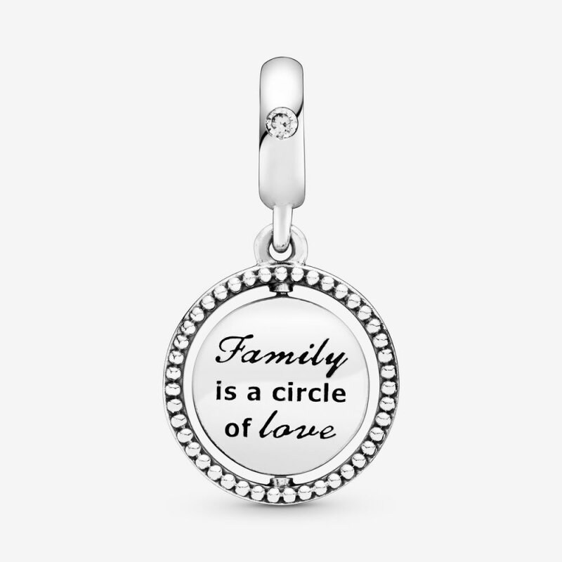 Pandora Spinning Family Tree Dangle 797786CZ S925 ALE Sterling