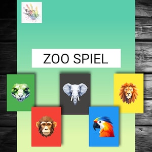 Dierentuin Spel Spel Dieren Logica Denken Volwassenen Maatschappij Strategie De duivels plannen serie PDF-regels voorbereiding herschikken spelidee