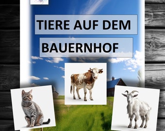 Animal Pictures Farm Animal Cards Animals Farm Montessori Memory Children Games Kindergarten Daycare Nursery Projects Ideas Learning Playing Farmer