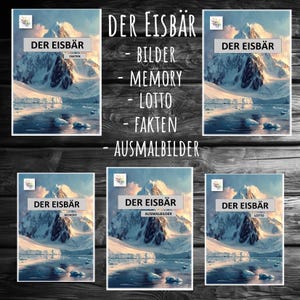 Eisbär Arktis Schnee Kälte Winter Projekt Nordpol Norden Kinder Erzieher Spielen Montessori Tier Eis Scholle Eisberg Nahrung Karten Memory