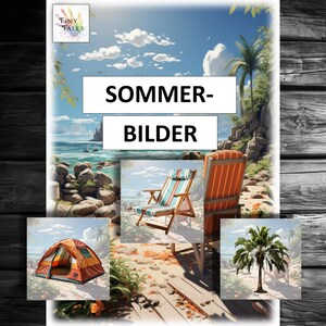Cartoline per le vacanze estive Immagini Vacanze Sole Famiglia Bambini caldi Scuola Asilo Montessori Imparare Giocare Palma Tenda Sedia a sdraio Rilassamento