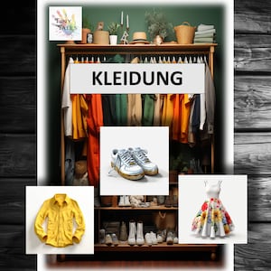 Kleidung Bilderkarten Kleider Anziehsachen Kleiderschrank Menschen Spielen Lernen Begriffe Hose Schuhe Legespiel Karten Pullover Schule