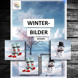 Memory Winter December Season Playing Cards Christmas Santa Claus Advent Montessori Kindergarten School Teacher Snow Family New Year