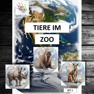 Zootiere Set 1 Tierkarten Kindergarten Kinder Spielen Tischspiel Gesellschaftsspiel Projekt Angebot Vorbereitung Idee Lernen Tiere Zoobesuch