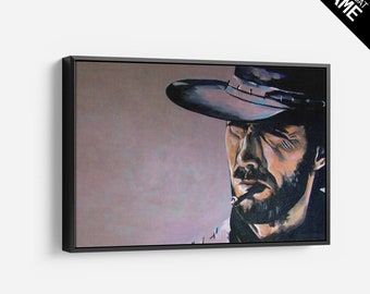 Clint Eastwood The Good The Bad And The Ugly Wall Art Print. High Quality Free shipping, Easy and Ready To Hang.