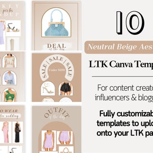 10 LTK Canva Templates: Fully customizable templates and perfect for to use for your LTK Profile!