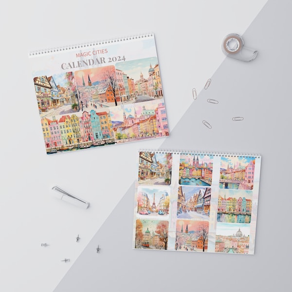 Magic Europeans cities Wall Calendars (2024) geschenk-geschenke