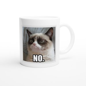 grumpy cat white mug  Keramiktasse