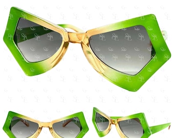 Geometric Fashion Sunglasses Retro Luxe Oversized Shades Statement Eyewear Vacation Sunglasses Glam Streetwear Gift For Her