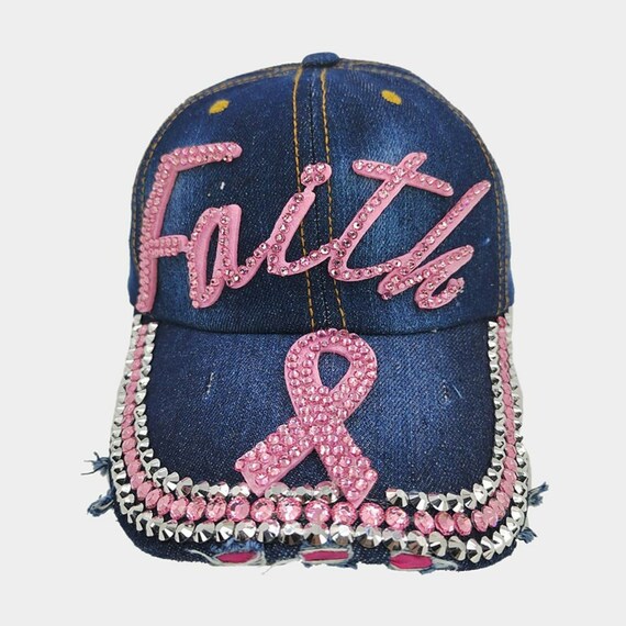 Bling Pink and Denim Religious Breast Cancer Awareness  display picture 3