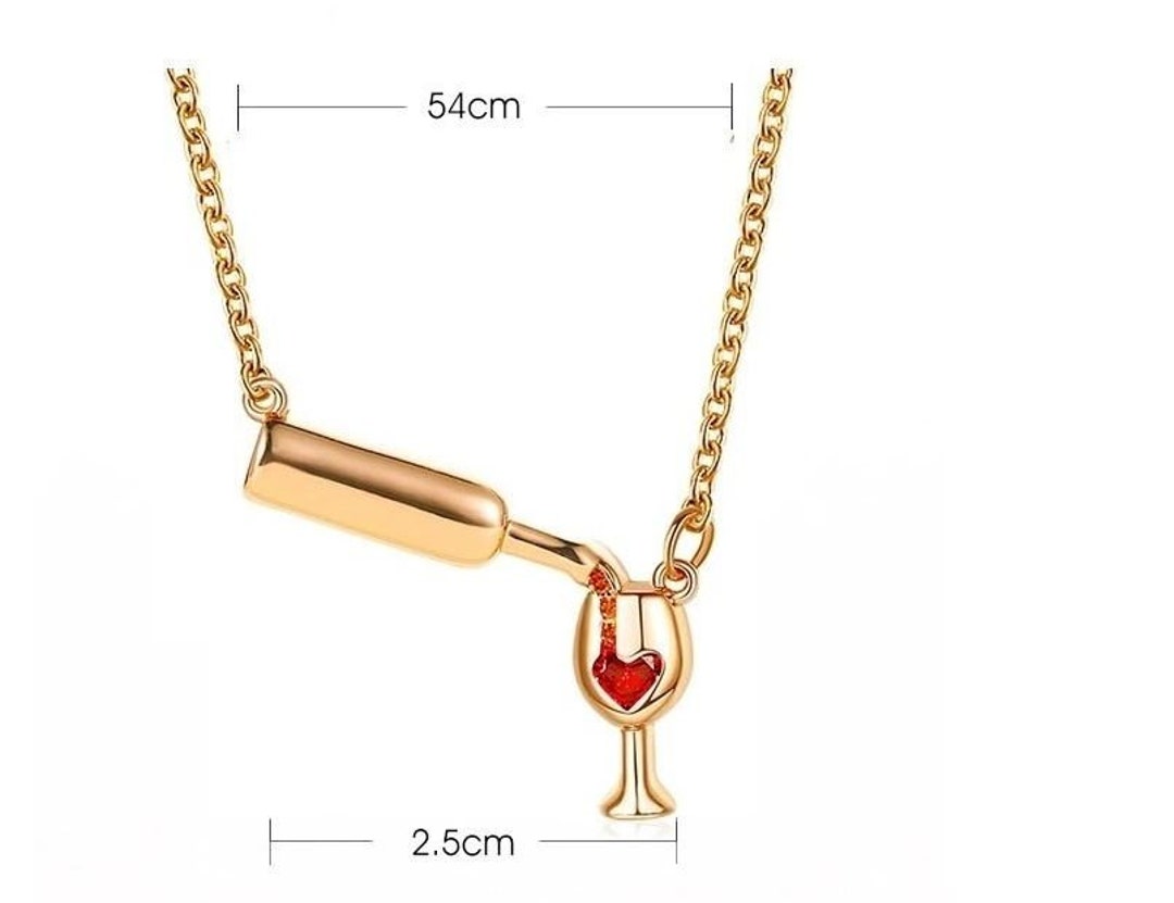 Unique Wine Bottle Necklace for Wine Lovers, Gift for Women, Gift for