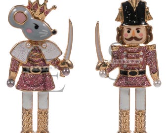 Nutcracker Earrings, Mouse King Holiday Jewelry, Christmas Statement Accessory, Ballet Lover Gift, Festive Stocking Stuffer
