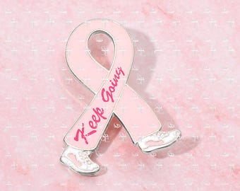 Pink Ribbon Walking Shoes Brooch Breast Cancer Awareness Pin Survivor Support Gift Lapel Jewelry