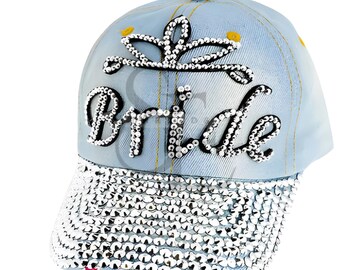 Bride Bling Cap, Sequins Hat, Bachelorette Glitter Visor  display picture 1