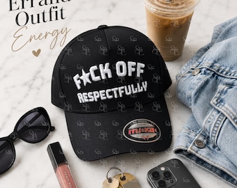 F*ck Off Respectfully Hat, Sarcastic Embroidered Baseball Cap, Funny Adult Humor Gift, Statement Dad Hat For Women