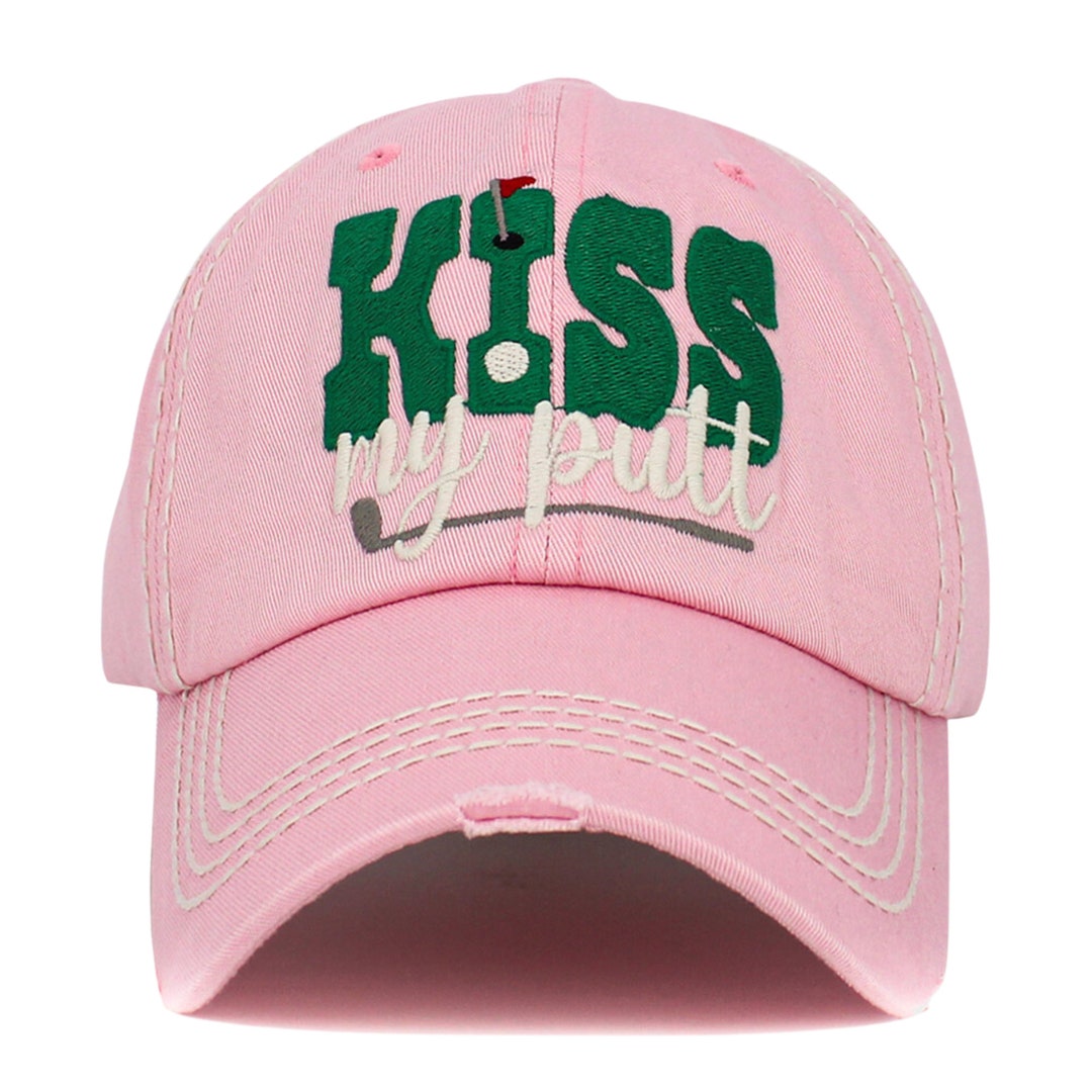 KISS MY PUTT Embroidered Baseball Cap, Golf Cap for Ladies, Women's