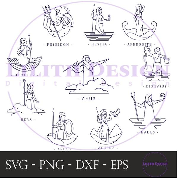 Mythology Character Svg, Png, Goddess Aphrodite, Unleash the Power of the Gods, Tshirt Print, Digital Design