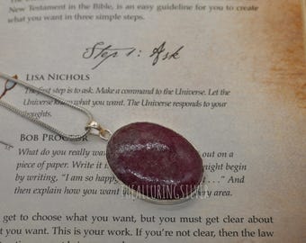 Handmade Oval Rhodonite 925 Sterling Silver Pendant