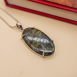 Drachenblut Jaspis Anhänger 925 Sterling Silber Anhänger Drachen Jaspis Edelstein Anhänger Handmade Schmuck Blut Jaspis Schmuck Geschenk für Sie
