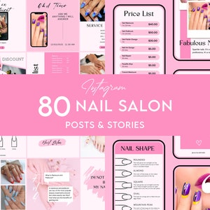 Nail Technician Instagram Templates | Canva Templates | Nail Artist Templates | Nail Tech Flyers | Luxury Templates | Nail Salon Instagram