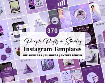 Purple Instagram Template | Minimalist Instagram Post Template | Instagram Influencer Templates | Canva Instagram Templates | Aesthetic Feed