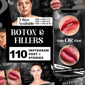 110 Nurse Injector Instagram Templates | Botox Templates |  Lip Filler Instagram Template | Medspa Templates | Esthetician Templates Canva