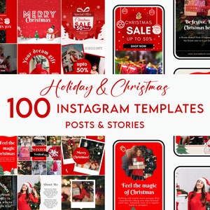 Kerst Instagram-sjablonen, Instagram-berichten, kerst Instagram-sjablonen, socialemediamarketing voor kerst, Instagram-berichten, Kerstmis