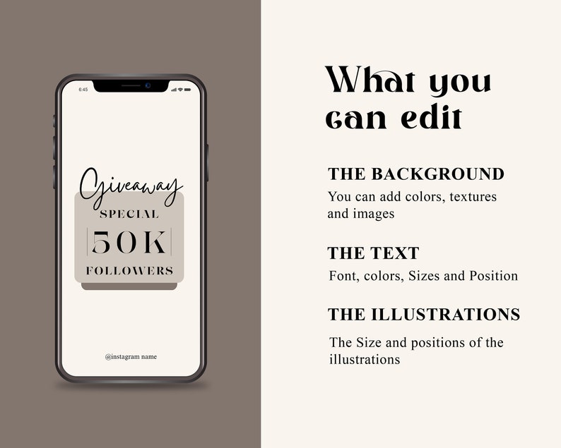 530 Premium Canva Instagram Templates Kit Neutral Boho Etsy