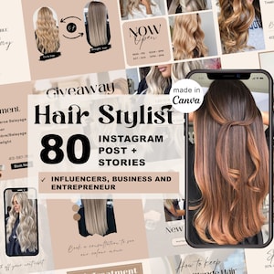 Hair stylist Instagram Post Template | Hair Beauty Salon Social Media | Hair care Business Wig Instagram Template | Haircare Instagram