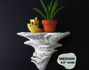 MUSHROOM SHELF | The Djamor | Medium Size Toadstool Accent Display, 3D Printed Fungus, Apartment Cottagecore Wall Decor, Boho Aesthetic