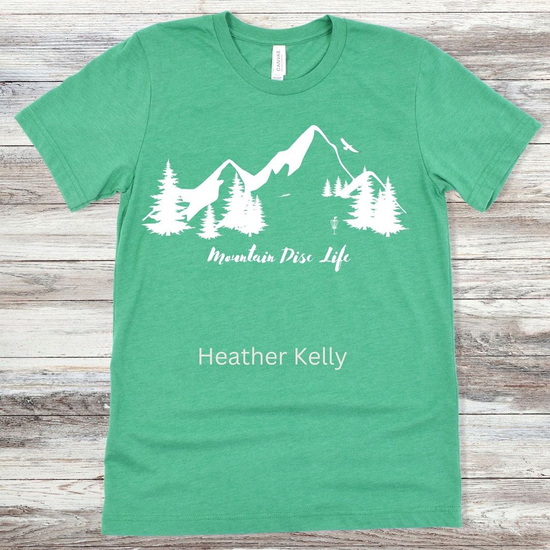 Disc Golf Mountain Life Shirt. Disc Golf Tee. Short Sleeved Tshirt for