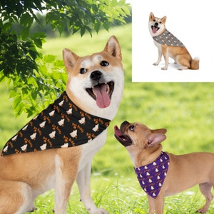Boo Buddy Ghost Halloween Pet Bandana, 2 sizes, 3 Colors, Halloween Bandana for Dogs, Cats, Pet Holiday Bandana Accessories