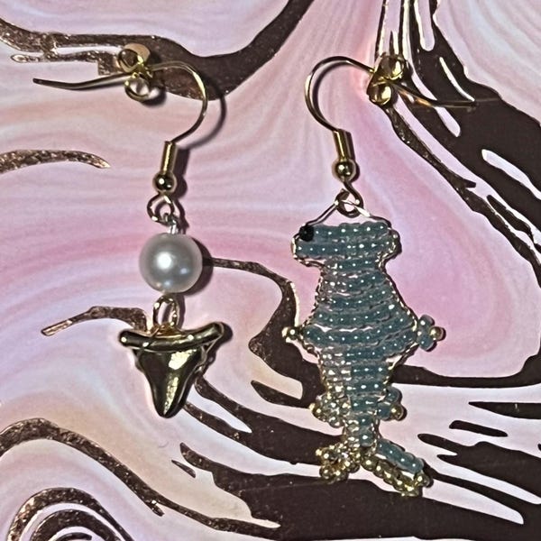 Asymmetrical Shark Jewelry— Choose Your Shark— Great White, Blacktip Reef, Hammheread, Thresher, Lemon, Whale Shark