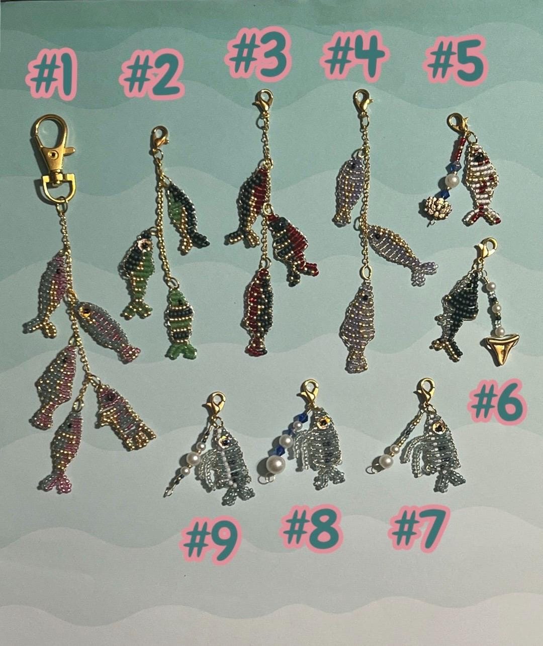 Fish Rope Keychain Customizable Fish Keychains—handmade Beaded Keychains/zipper Pull ...