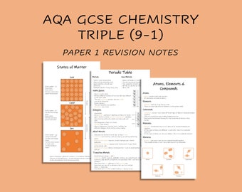AQA GCSE (9-1) Chemistry Triple Paper 1 Revision Notes